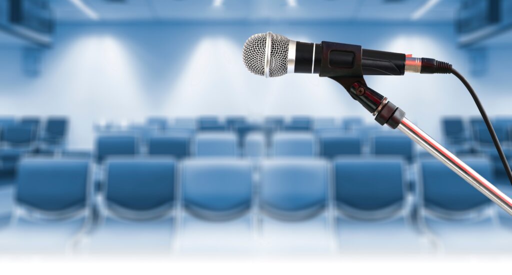 Microphone in conference room