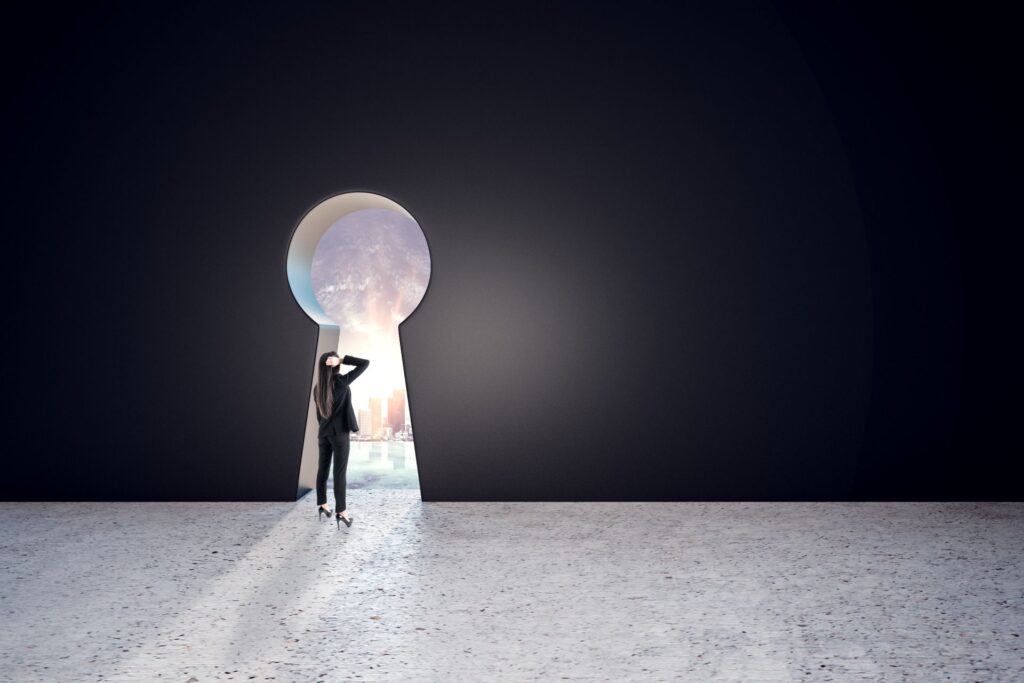 Search for a solution — symbolic image representing speaking habits that hurt confidence and the need to identify hidden communication patterns.